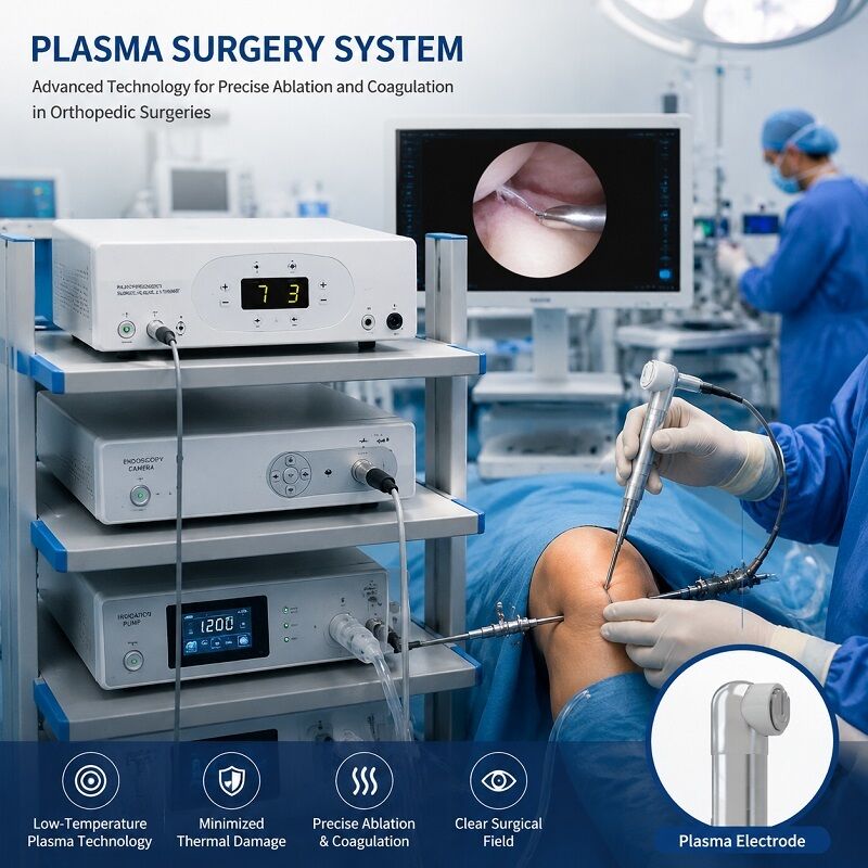 Système de chirurgie arthroscopique au plasma mini-invasive à basse température avec une température de fonctionnement de 40 à 70 ℃ pour électrode chirurgicale au plasma RF