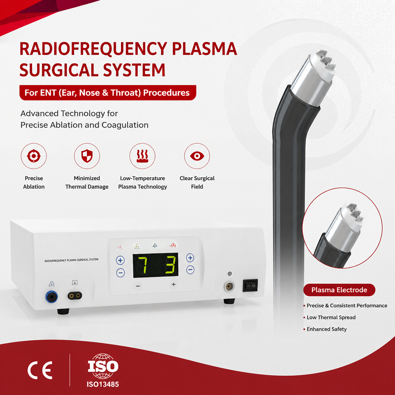 Système de chirurgie plasmatique ORL pour le traitement du ronflement | Générateur de coblation RF basse température avec baguette plasma jetable